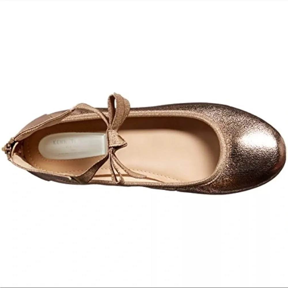 Kenneth Cole Rose Gold Ballet Flats with Ankle Strap size 4